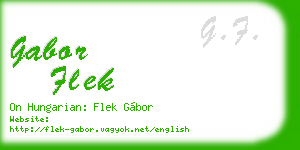 gabor flek business card
